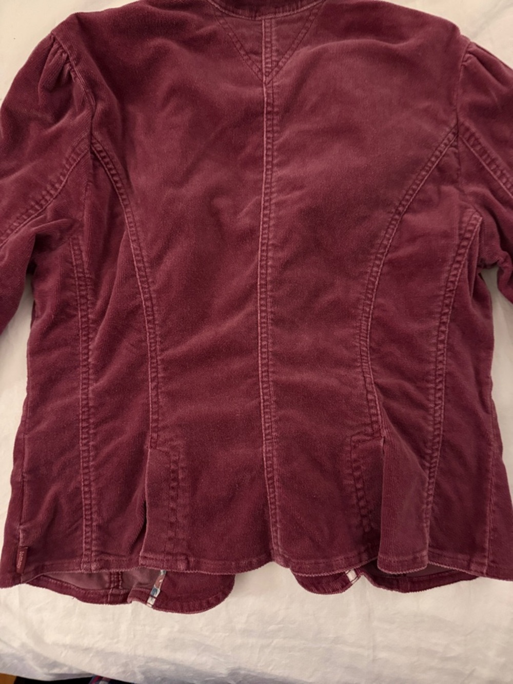 Tommy Hilfiger Women's Wine Corduroy Blazer Jacket - Picture 7 of 10